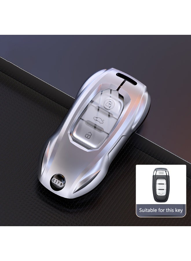 أودي قشرة مفتاح السيارة الفاخرة مناسبة لعام 2025 أودي A4L2024 Q5L / A3 / A5 / Q7 / A8 / A7L حالة قشرة مفتاح السيارة المعدنية الراقية - Image 1