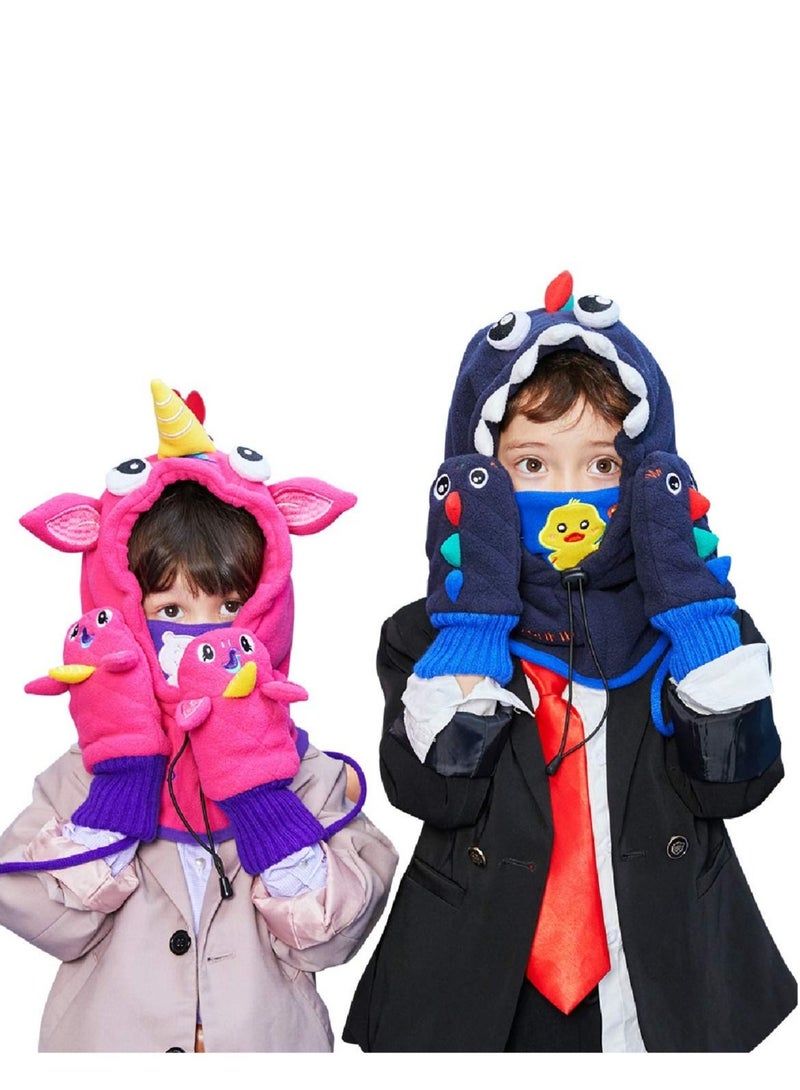 SYOSI Kids Fleece Balaclava Ski Face Mask, Windproof Thicken Winter Hat Neck Warmer, Hood Windproof Adjustable for Boys Girls Skiing Snowboarding Skating Cycling Hiking Outdoor - Image 5