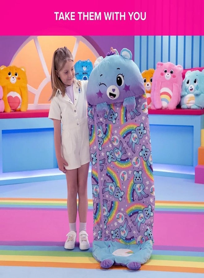 Happy Nappers: Care Bears Sleep Sack Medium - Dream Bright Bear - 54 x 20, 2-in-1: Plush Character Opens Into Sleeping Bag, Soft Play Animal, Kids 3+ - Image 3