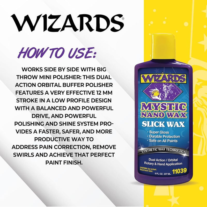 Wizards - Mystic Nano Wax and Polish with Extreme Gloss, Slickness, and Protection Benefits (8 oz.) Multiple design variants - Image 3