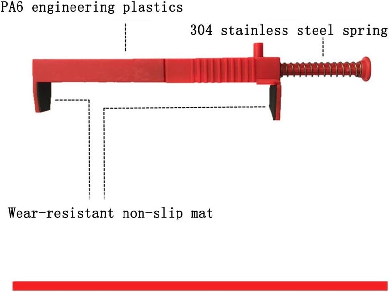 Tom tool LXQ 7.9-9.4 Inch extended upgrade Brick Line Clips Line Runners Sold In Pairs,Red - Image 3