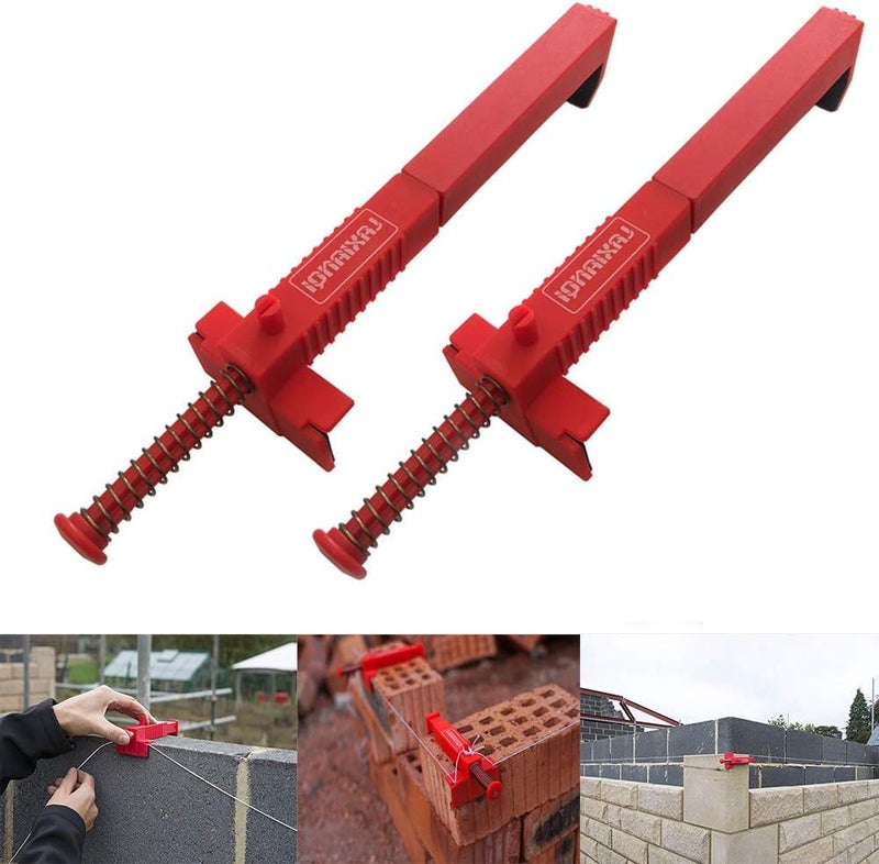 Tom tool LXQ 7.9-9.4 Inch extended upgrade Brick Line Clips Line Runners Sold In Pairs,Red - Image 2