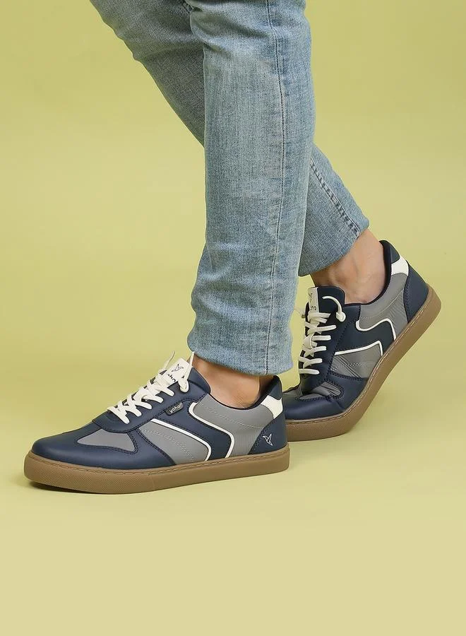 YOHO Men Stride Color Block Stretch Lace Sneakers