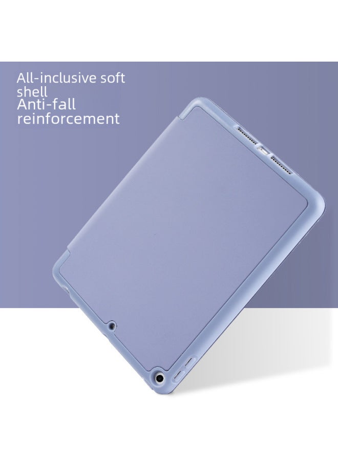 Suitable For Pro11 Protective Case Ipad10.9 Back Sticker With Pen Slot Leather Case Mini6 Thin Air5 Silicone Soft Case-Color:Large Sticker Slot Black-Applicable Model:Ipad Air 11(m2)2024/(m3)2025/air4/air5 Universal