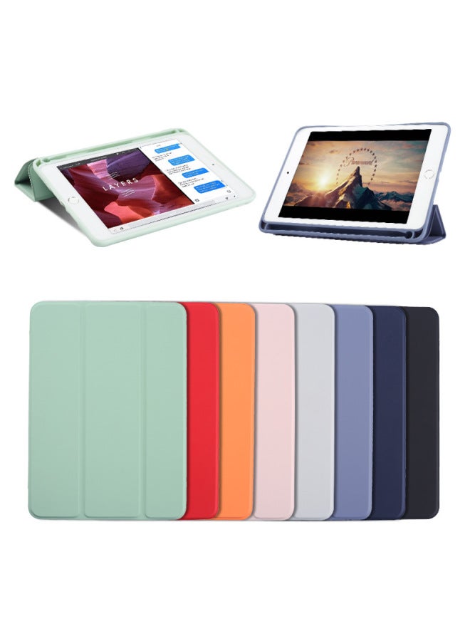 Suitable For Pro11 Protective Case Ipad10.9 Back Sticker With Pen Slot Leather Case Mini6 Thin Air5 Silicone Soft Case-Color:Large Sticker Slot Black-Applicable Model:Ipad Air 11(m2)2024/(m3)2025/air4/air5 Universal