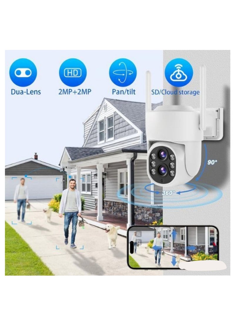 كاميرا مراقبة واي فاي بدقة 2 ميجابكسل – زوم 10X، حركة 360°، كشف حركة بالذكاء الاصطناعي، تنبيه ضوء، تسجيل مستمر 24/7، سهولة التوصيل، تدعم أليكسا - Image 3