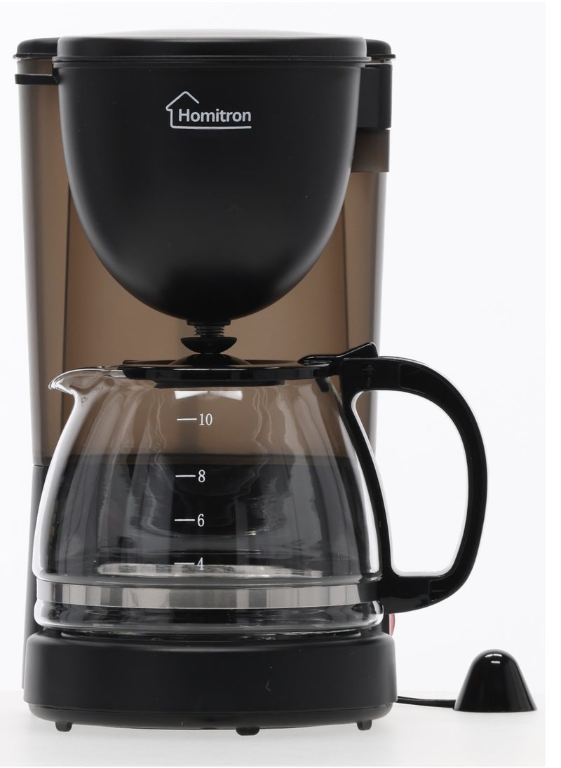 هوميترون - ماكينة صنع القهوة   1.25L 600W هوميترون - (HCM-001)  أسود - Image 1
