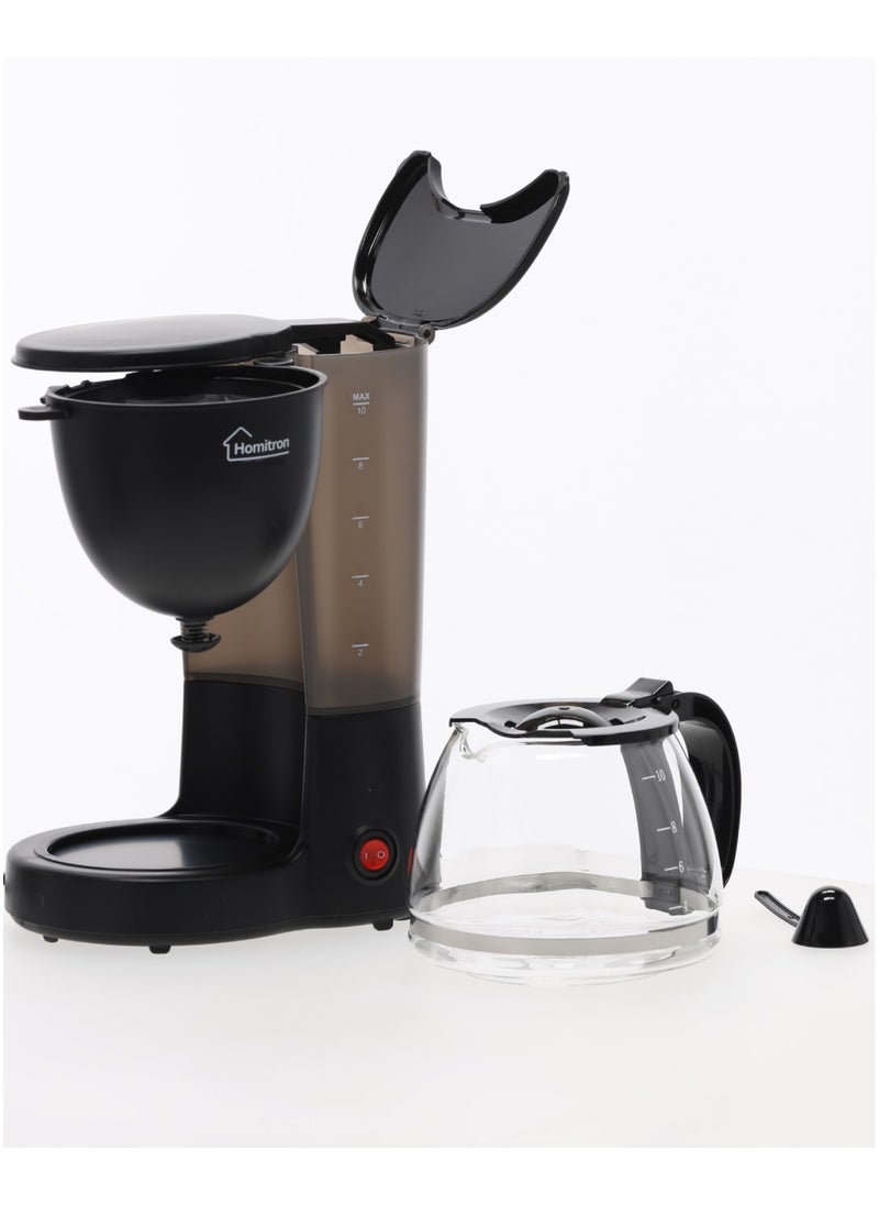هوميترون - ماكينة صنع القهوة   1.25L 600W هوميترون - (HCM-001)  أسود - Image 1