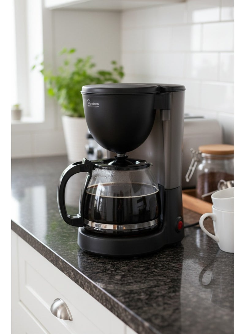 هوميترون ماكينة صنع القهوة   1.25L 600W هوميترون - (HCM-001)  أسود - Image 4