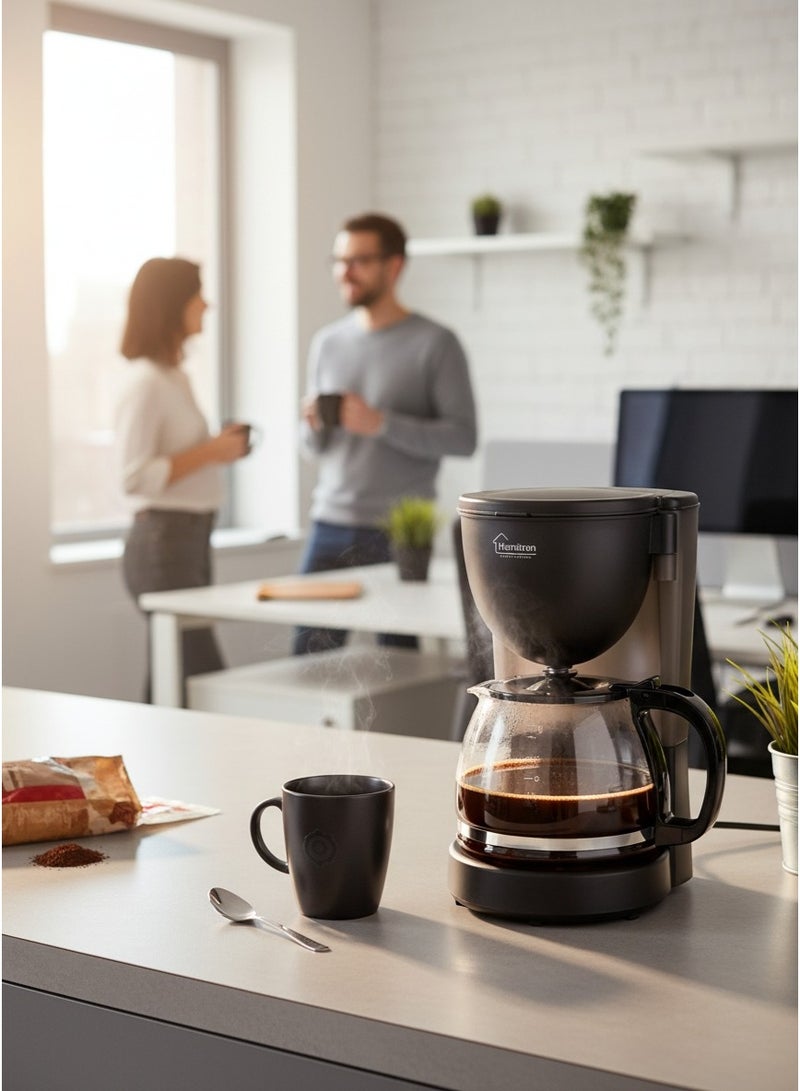 هوميترون ماكينة صنع القهوة   1.25L 600W هوميترون - (HCM-001)  أسود - Image 5