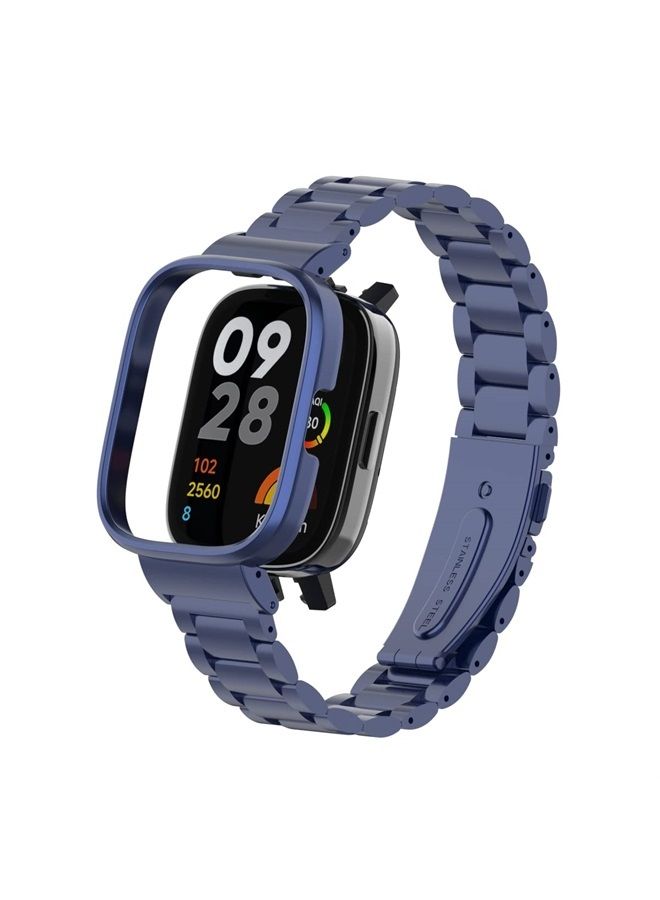 Hopmc For Redmi Watch 3 strap ladies men's Stainless Steel Classic Replacement Straps Band for Redmi Smartwatch 3 (Gray) - Image 1