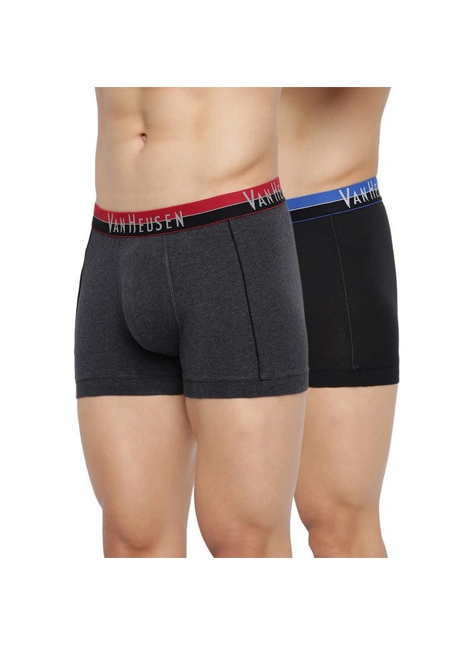 Van Heusen Van Heusen Men Trunks - Cotton Spandex - Pack of 2 - Anti Bacterial, Colour Fresh, Moisture Wicking, Assorted  - Image 1