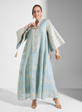 chinese dress ladies Delicate Embroidery Dubai Kaftan Abaya Arabic Dress – Maxim Creation main image 1