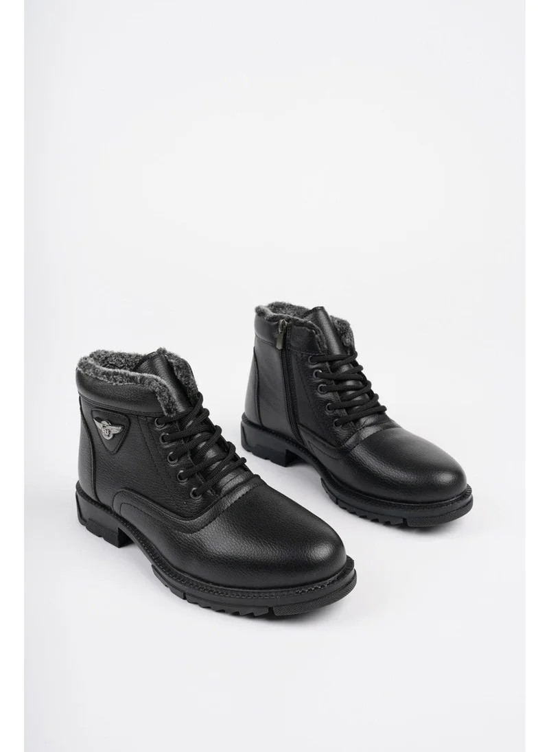 موغو Canyon Lace-up Zippered Men's Winter Boots with Fur Inside