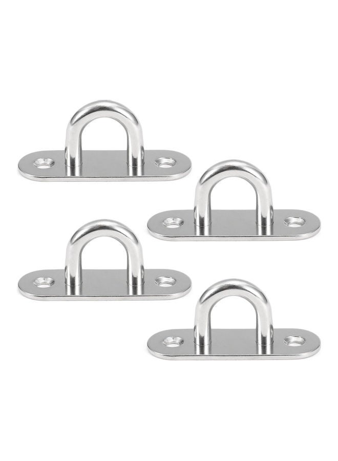 Loquat 4 Pcs Eye Deck Plate Marine Hardware Multifunctional Wall Mount Hook For Hanging Chair Hammocks Yoga Boxing Punch Bag Training Straps 304-m8 17 x 2.5 x 12cm - Image 1