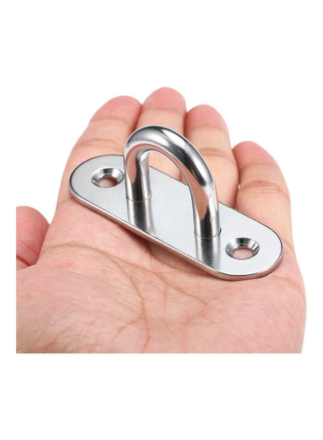 Loquat 4 Pcs Eye Deck Plate Marine Hardware Multifunctional Wall Mount Hook For Hanging Chair Hammocks Yoga Boxing Punch Bag Training Straps 304-m8 17 x 2.5 x 12cm - Image 5