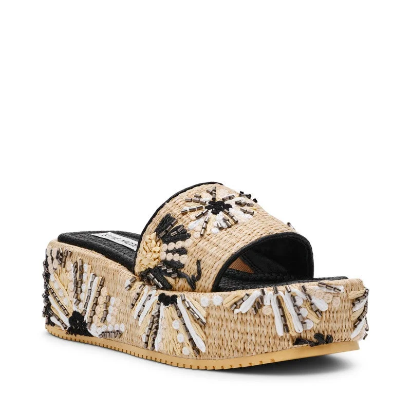 Steve Madden  Decor Black Women's Wedge Sandals for Women | Best Price UAE