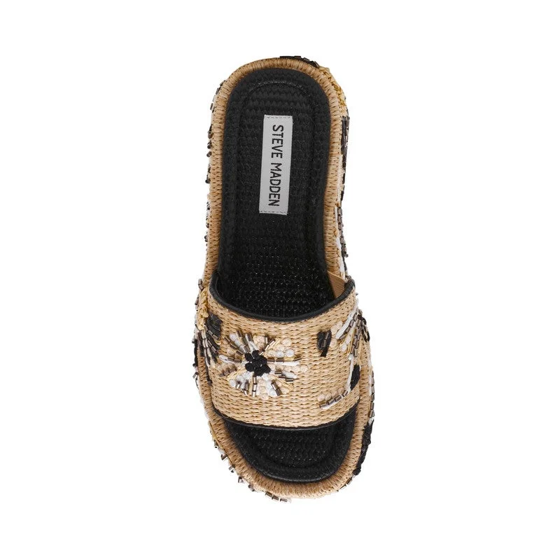 Steve Madden  Decor Black Women's Wedge Sandals for Women | Best Price UAE