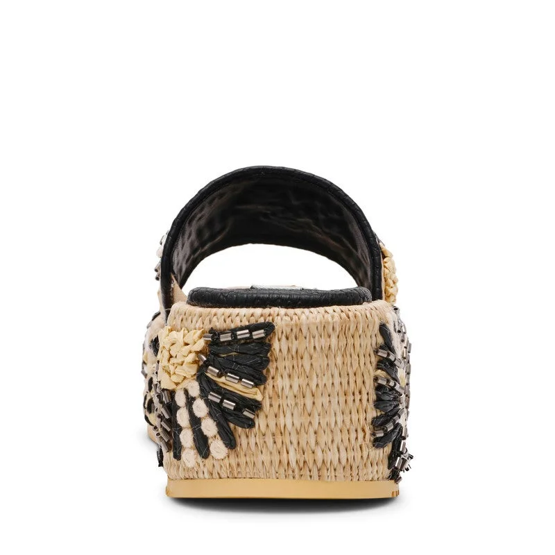 Steve Madden  Decor Black Women's Wedge Sandals for Women | Best Price UAE