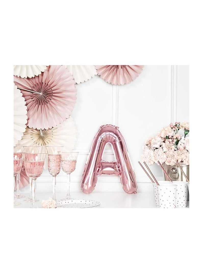 بارتي ويذ إيما بالونات من الذهب الوردي من الألف إلى الياء 32 بوصة بالونات الأبجدية الكبيرة من الذهب الوردي رقائق الهيليوم رسالة بالون لحفل عيد ميلاد الذكرى السنوية لزينة الزفاف (Rose Gold-K) - Image 2