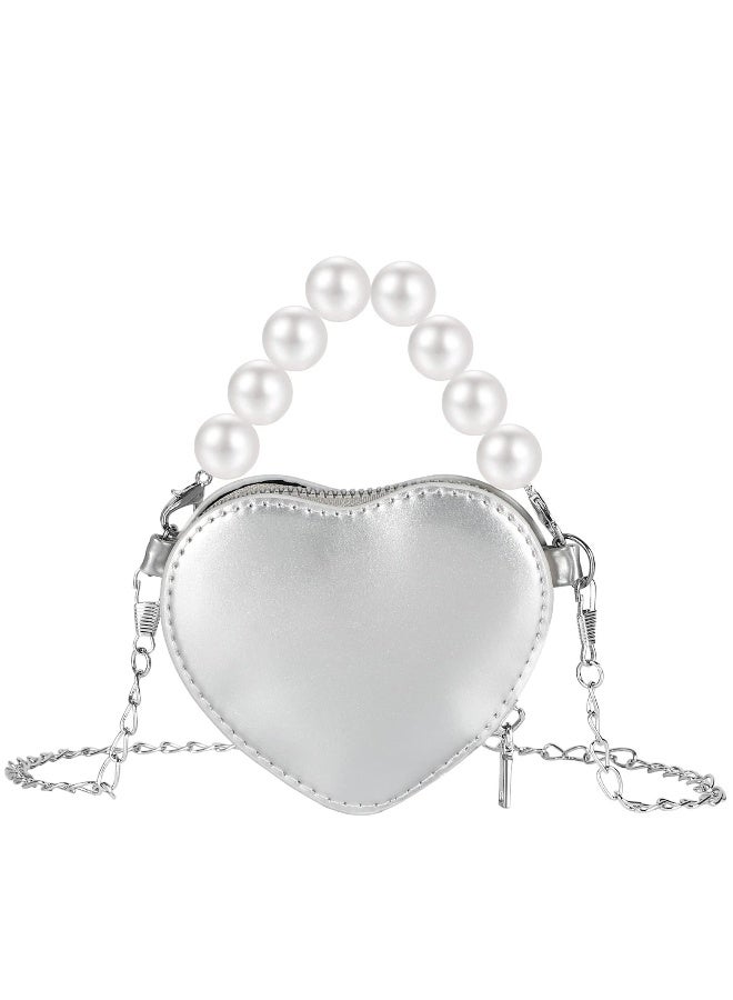 Little Girls Purses Toddler Crossbody Purse Princess Purses Handbags Girl Wallets Mini Chain Crossbody Bags Heart Purse Mini Coin Purse for Kids - Image 1