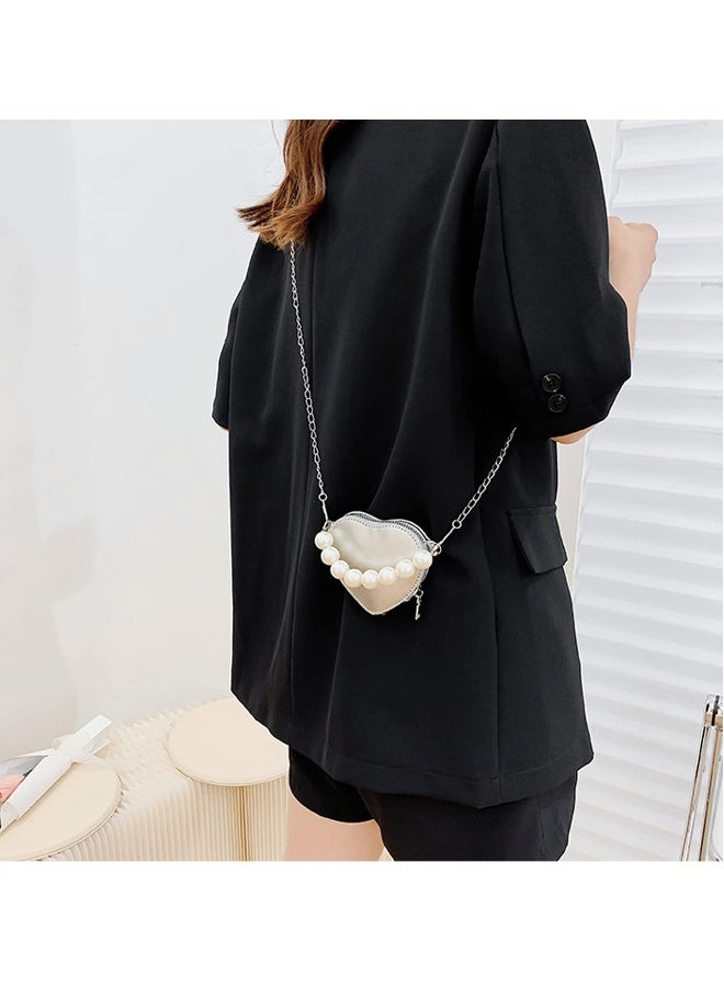 Little Girls Purses Toddler Crossbody Purse Princess Purses Handbags Girl Wallets Mini Chain Crossbody Bags Heart Purse Mini Coin Purse for Kids - Image 4