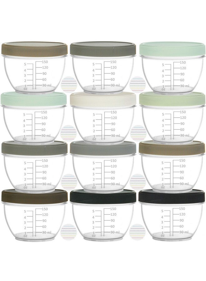 Youngever 18 Sets Baby Food Storage, 6 Ounce Baby Food Containers with Lids and Labels, 9 Urban Colors - Image 1