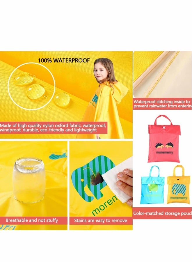 Generic Kids Rain Poncho, Cartoon Hooded Raincoat Jacket Lightweight Schoolbag Waterproof Hoodie Rain Coat Toddler Baby Boys Girls Rain Cape for Sports Riding Camping Traveling Outdoors - Image 5