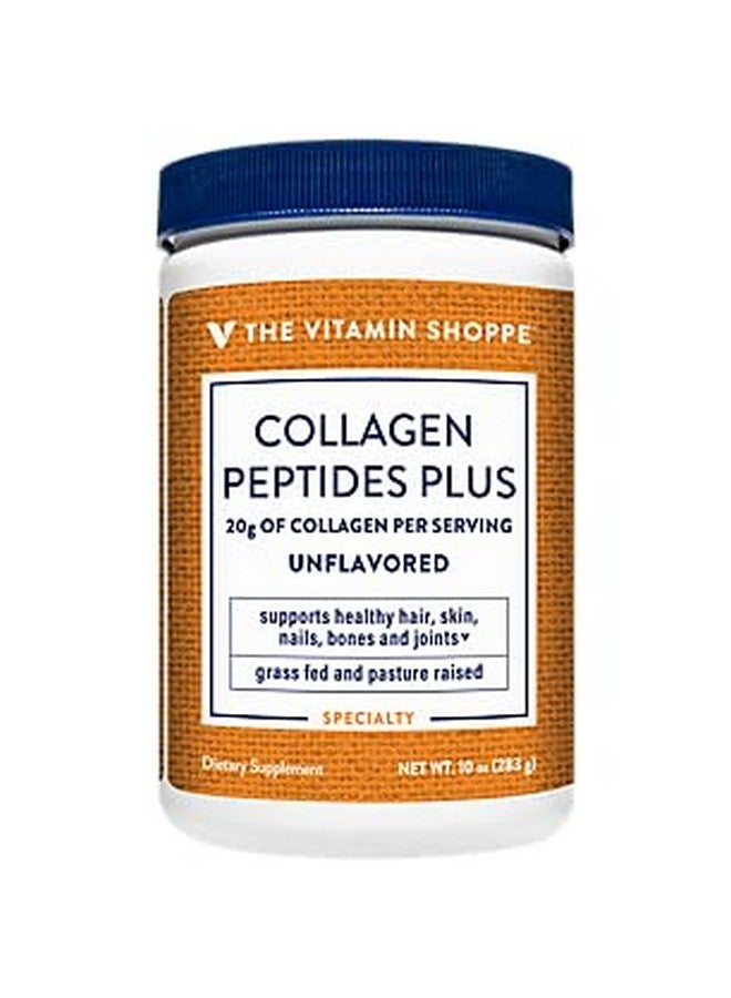 The Vitamin Shoppe Collagen Peptides Plus Powder a" Hair, Skin, Nail, Bone, & Joint Health a" Unflavored (10 oz./14 Servings) - Image 1
