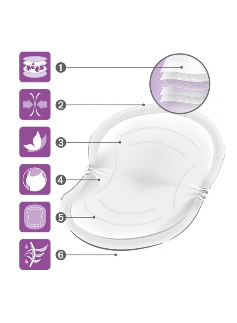 نوك وسادات الثدي عالية الأداء للاستخدام مرة واحدة | وسادات الرضاعة الطبيعية | 30 قطعة - Image 3