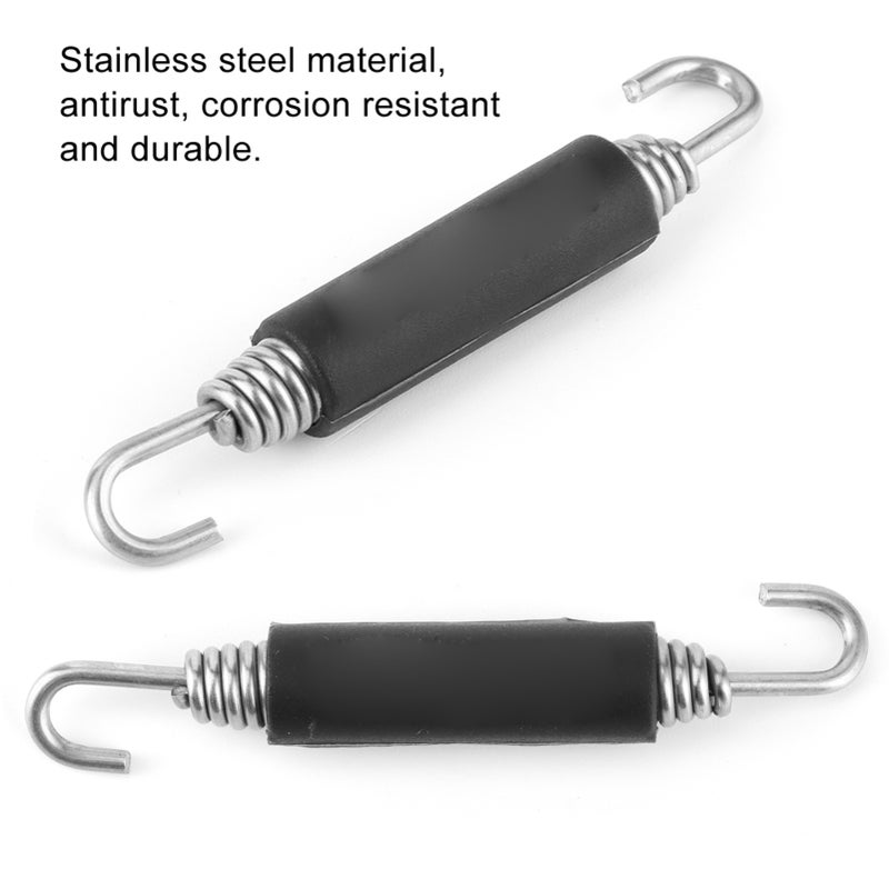 Pair of Stainless Steel Exhaust Pipe Spring Hook Modified Accessory for Motorcycle - Image 4