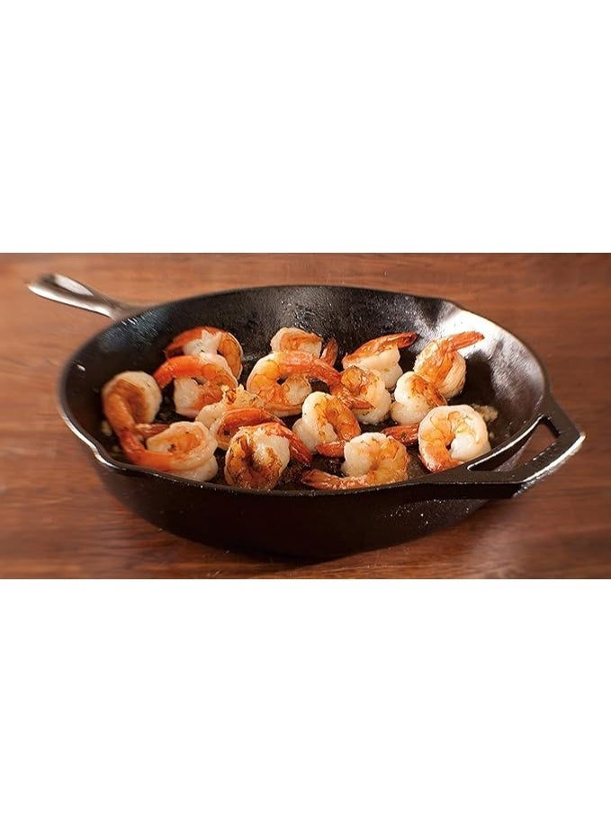 Lodge Seasoned Cast Iron Skillet - 12 Inch Ergonomic Frying Pan with Assist Handle - Image 3