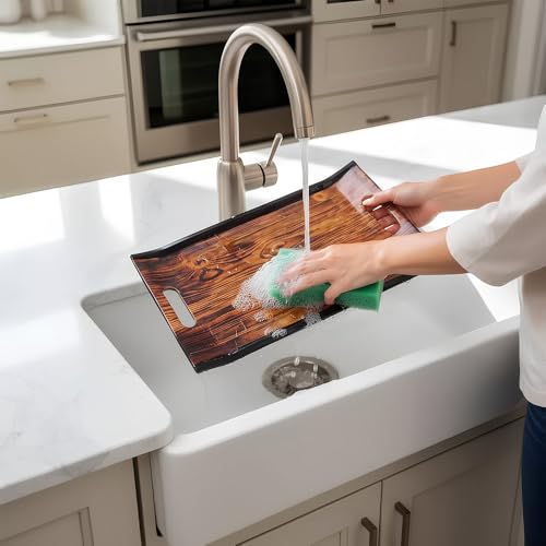 UPC U.P.C Tray Set for Serving, Serving Tray Set of 3, Premium Printed Tray for Serving/Multi-Use Nashta Plate (Small, Medium & Large) - Image 4