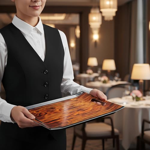 UPC U.P.C Tray Set for Serving, Serving Tray Set of 3, Premium Printed Tray for Serving/Multi-Use Nashta Plate (Small, Medium & Large) - Image 2