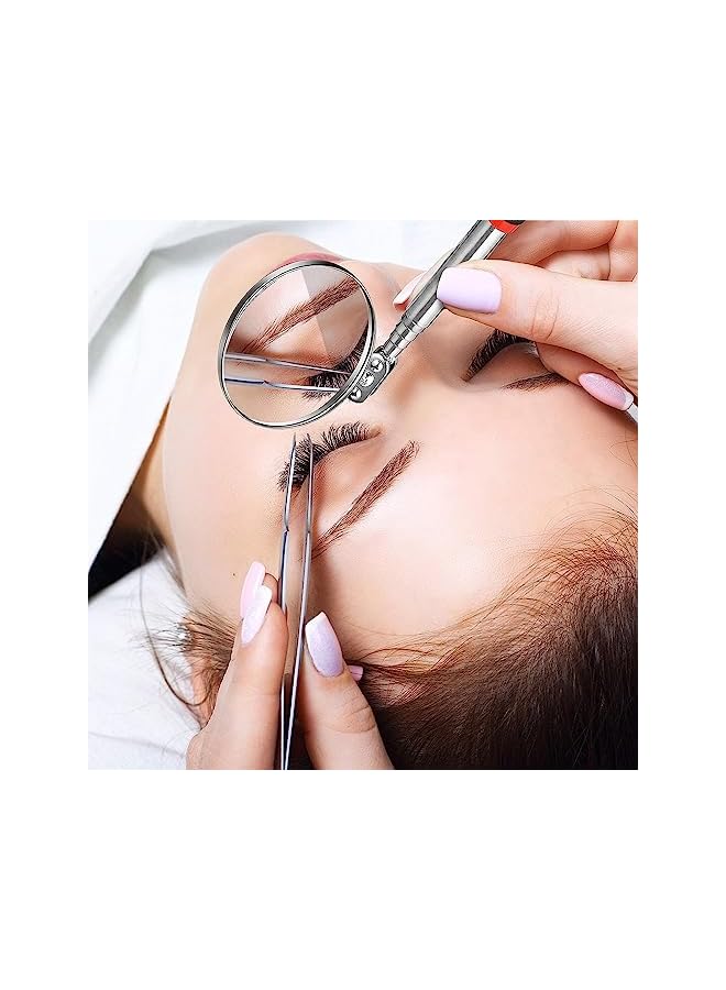 promass Round Inspection Mirror with LightsSquare MirrorUnderbody Inspection Mirror,3 Pieces Telescoping Inspection Mirror Round Mirror Inspection Tool for Check The Condition of The Vehicle, O - Image 5