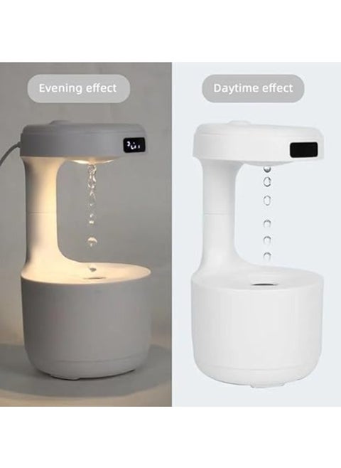 4-in-1 Diffuser with Modern Design - Clock, Lampshade, Diffuser, and Ambient Light B