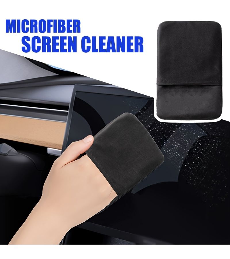 Premium Rectangle Ultra Fine Microfiber Car Touchscreen Cleaning Cloth For Dashboard Display Screen Interior Maintenance - Image 5
