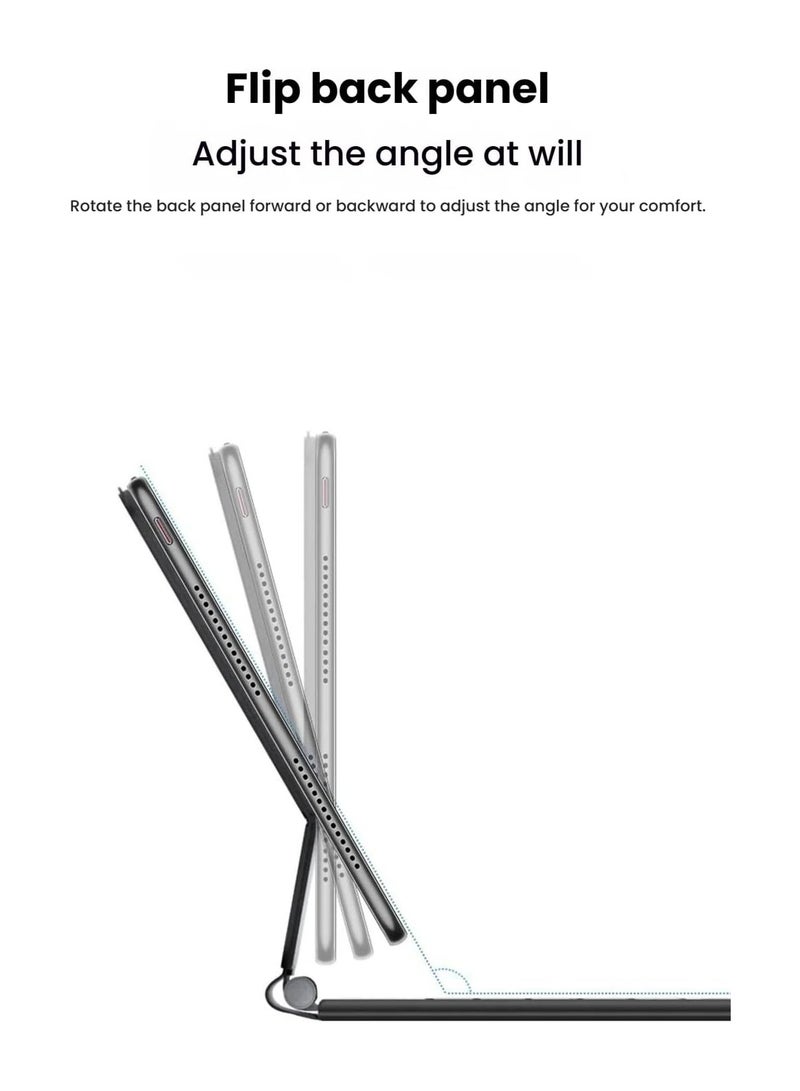 Magnetic Keyboard Case Compatible with Huawei MatePad Pro 13.2-inch 2025 (WEB-W00/W10), Easy-Set Floating Cantilever Stand, Flexible Keys, Precision Multi-Touchpad - Image 4