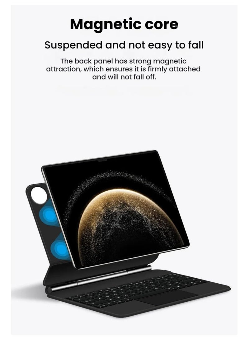 Magnetic Keyboard Case Compatible with Huawei MatePad Pro 13.2-inch 2025 (WEB-W00/W10), Easy-Set Floating Cantilever Stand, Flexible Keys, Precision Multi-Touchpad - Image 2