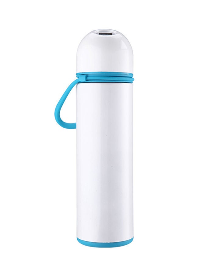 NIBEMINENT Stainless Steel Vacuum Smart Temperature Thermal Water Bottle White/Blue 300g - Image 1