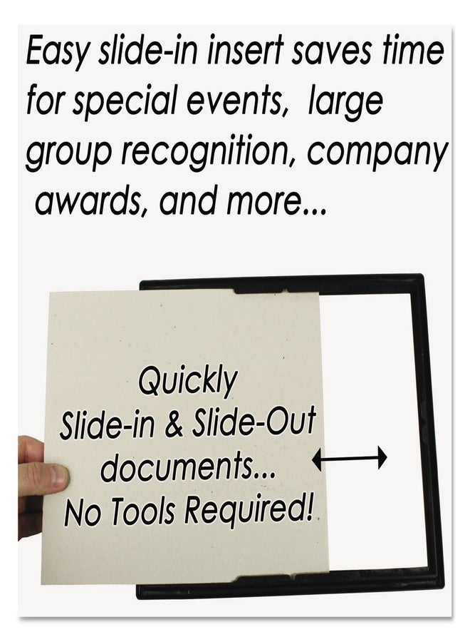 NuDell 11800 EZ Mount Document Frame/Accent, Plastic, 8 x 10, Black/Gold - Image 2