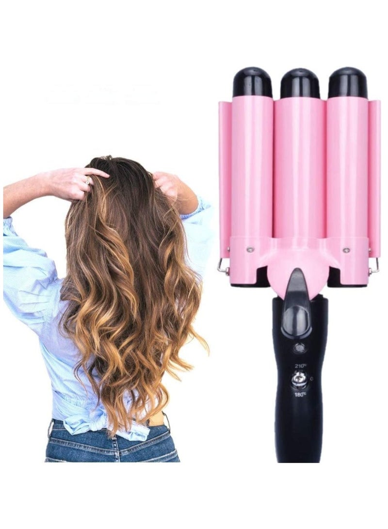 TIGER 3 Barrel Jumbo Curling Iron Wand 32mm, Adjustable Temperature Ceramic Hair Crimper for Big, Beachy Waves – 1.25'' Barrel Curling Iron for All Hair Types – Perfect for Long, Thick, and Curly Hair - Image 1