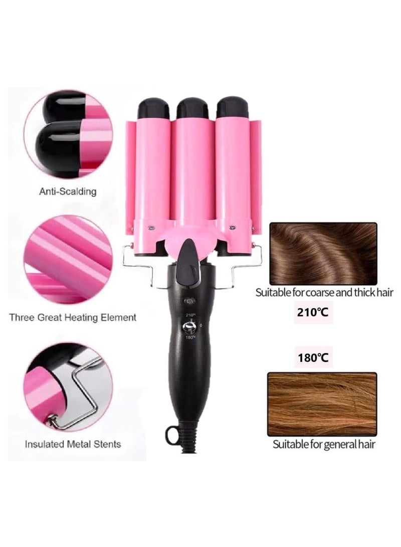 TIGER 3 Barrel Jumbo Curling Iron Wand 32mm, Adjustable Temperature Ceramic Hair Crimper for Big, Beachy Waves – 1.25'' Barrel Curling Iron for All Hair Types – Perfect for Long, Thick, and Curly Hair - Image 3