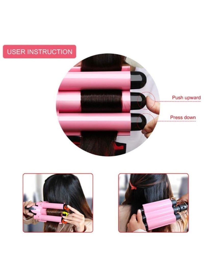 TIGER 3 Barrel Jumbo Curling Iron Wand 32mm, Adjustable Temperature Ceramic Hair Crimper for Big, Beachy Waves – 1.25'' Barrel Curling Iron for All Hair Types – Perfect for Long, Thick, and Curly Hair - Image 4