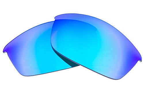 LenzFlip lenses Compatible with Oakley Flak Jacket Sunglasses Polarized Replacement lenses - Crafted in USA (Grey Polarized with Blue Mirror) - Image 1