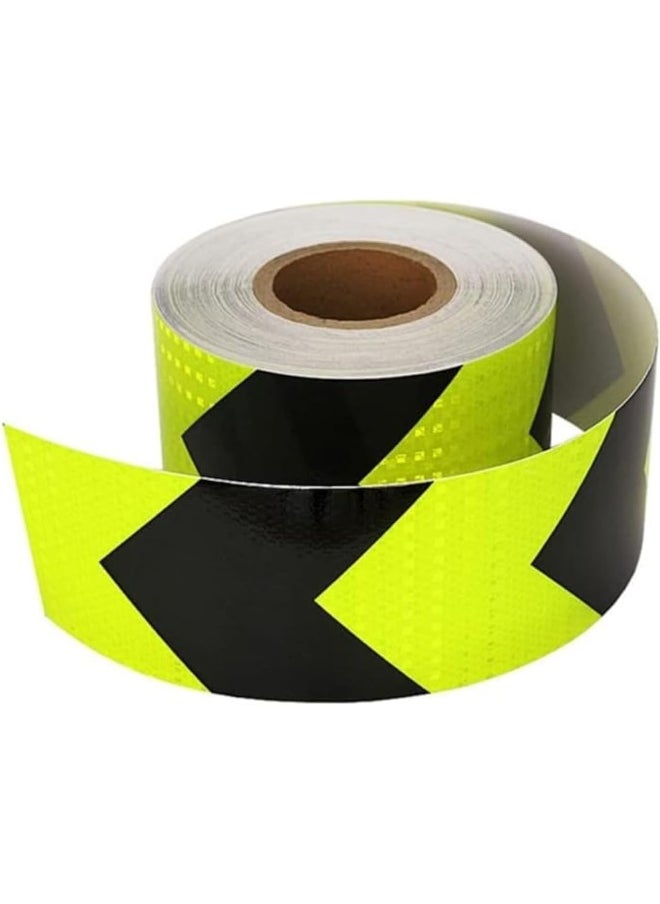 Biella 2Inch Reflective Tape Waterproof Warning Sticker (25Mtr) For Intensity Self-Adhesive Safety Tape For Vehicles Car Trailers Night And Reflector Tapes For Road Facilities Safety Reminder  - Image 1