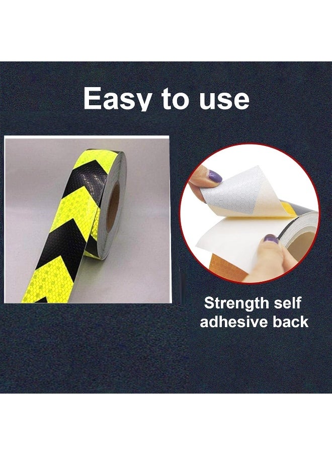 Biella 2Inch Reflective Tape Waterproof Warning Sticker (25Mtr) For Intensity Self-Adhesive Safety Tape For Vehicles Car Trailers Night And Reflector Tapes For Road Facilities Safety Reminder  - Image 3