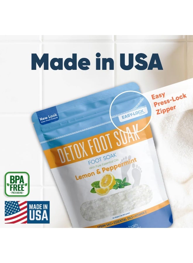 Better Bath Better Body Detox Foot Soak (2 LBs) Epsom Salt Foot Soak with Lemon & Peppermint Essential Oils  - Image 4