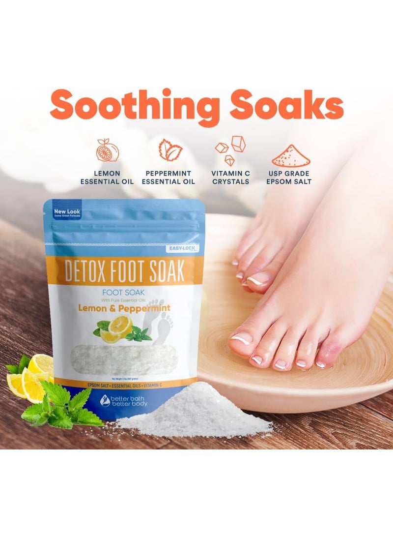 Better Bath Better Body Detox Foot Soak (2 LBs) Epsom Salt Foot Soak with Lemon & Peppermint Essential Oils  - Image 2