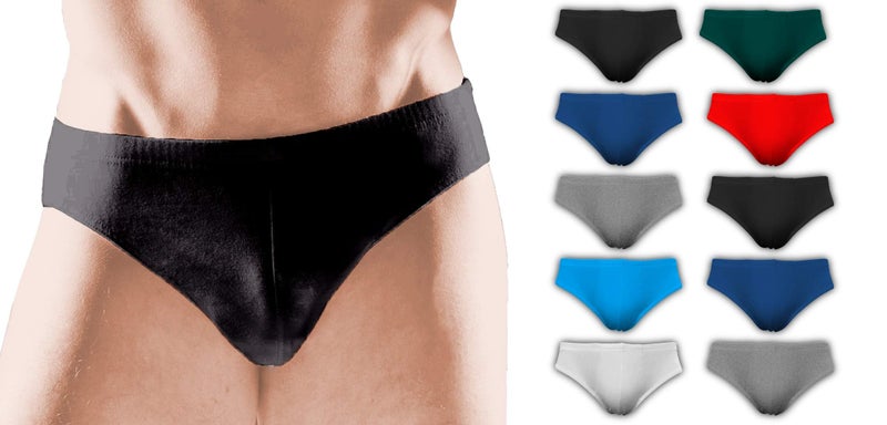 Andrew Scott Mens Cotton Color Sport Briefs All Natural Cotton Underwear Multi Packs Colors